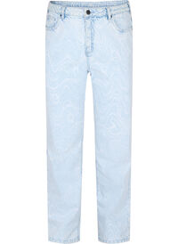 Cropped Mille mom jeans med print