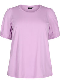 Bomulds t-shirt med 2/4 ærmer