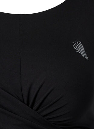 Sports bh med krydsdetalje, Black, Packshot image number 2