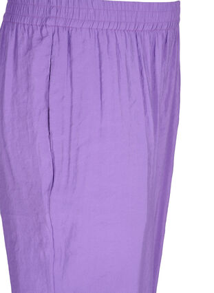 Løse bukser i viskosemix med elastikkant, Royal Lilac, Packshot image number 2