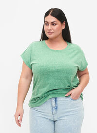 Meleret t-shirt med korte ærmer, Jolly Green Mél, Model