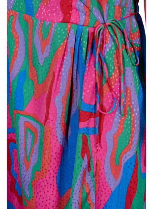 Printet wrapkjole med lange ærmer, Colorfull Art Print, Packshot image number 3