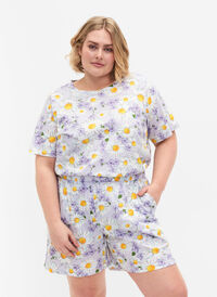Løse nat shorts med print, Lavender Blue AOP, Model
