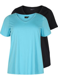 2-pak basis t-shirt i bomuld