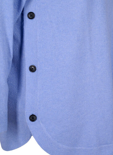 Meleret strikbluse med knappedetaljer, Lavender Lustre, Packshot image number 3