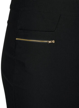 Tætsiddende midinederdel med slids, Black, Packshot image number 2