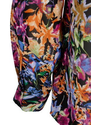 FLASH - Langærmet skjorte med print, Orange Pink Flower , Packshot image number 3
