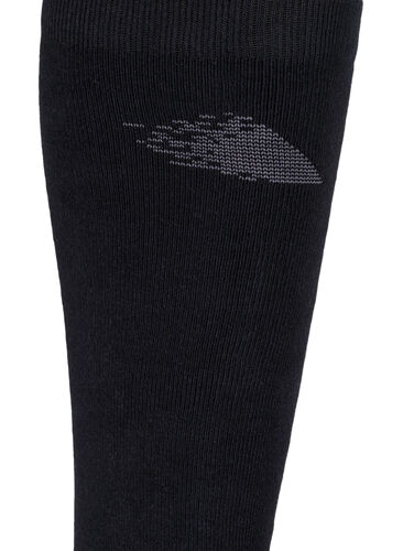 Skistrømper i bomuld, Black/Medium Grey, Packshot image number 2
