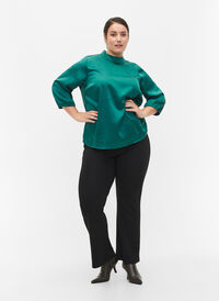 Flared glitterbukser, Black w. Black, Model