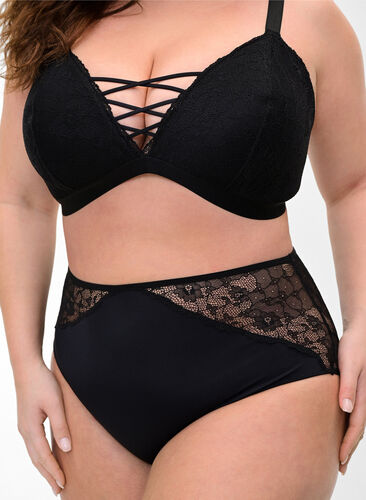 Vatteret blonde bh, Black, Model image number 2