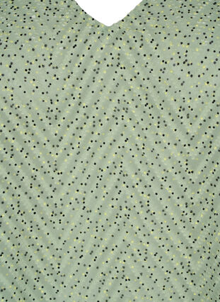 Prikket bluse med 1/2 ærmer, Seagrass Dot, Packshot image number 2