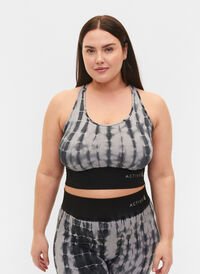 Seamless sports bh med krydset ryg, Black Tie Dye, Model