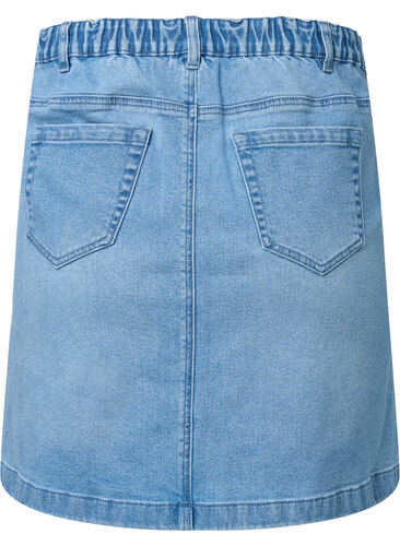 Denim nederdel med a-form, Light blue denim, Packshot image number 1