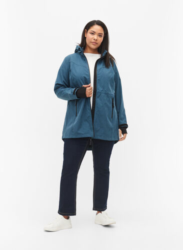 Softshell jakke med aftagelig hætte, Stargazer Mel., Model image number 3