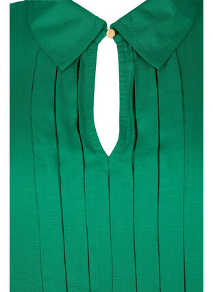 Langærmet viskose bluse med skjortekrave, Jolly Green, Packshot image number 2