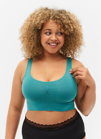 Seamless bh top, Green-Blue Slate, Model