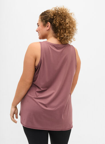 Træningstop med v-udskæring, Rose Taupe, Model image number 1