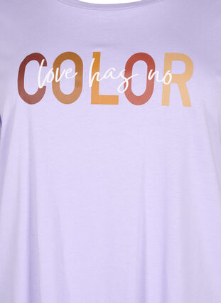 T-shirt i bomuld med print, Lavender COLOR, Packshot image number 2