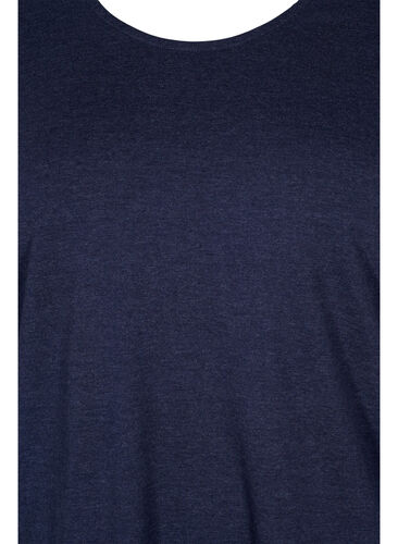 Basis bluse med lange ærmer, Night Sky Melange, Packshot image number 2