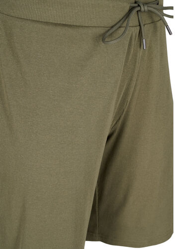 Løse shorts med ribstruktur, Ivy Green, Packshot image number 2