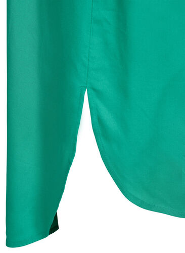 Kortærmet skjortekjole i viskose , Holly Green, Packshot image number 3