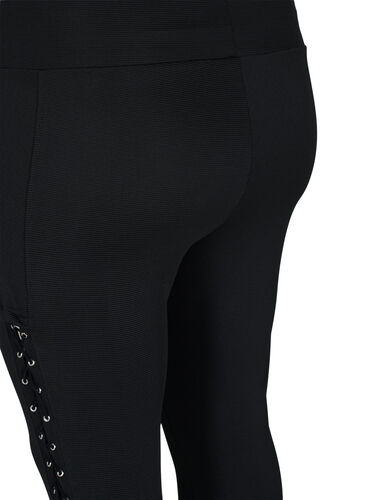 Leggings med snøre, Black, Packshot image number 3