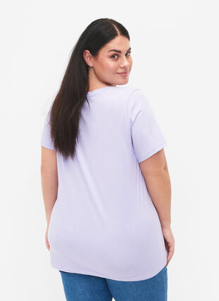 T-shirt i bomuld med print, Lavender COLOR, Model image number 1