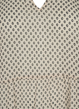 FLASH - Prikket tunika med 3/4 ærmer, Off White Dot , Packshot image number 2