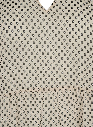 FLASH - Prikket tunika med 3/4 ærmer, Off White Dot , Packshot image number 2
