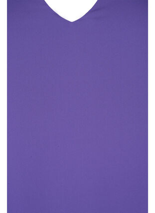 Bluse med 3/4 ærmer og v-hals, Ultra Violet, Packshot image number 2
