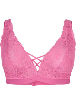 Støt Brysterne - Blonde bh med string-detaljer, Rose, Packshot image number 0