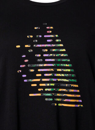 Trænings t-shirt med print, Black w. Green logo, Packshot image number 2