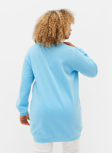 Lang sweatshirt med tekstprint, Baltic Sea, Model image number 1